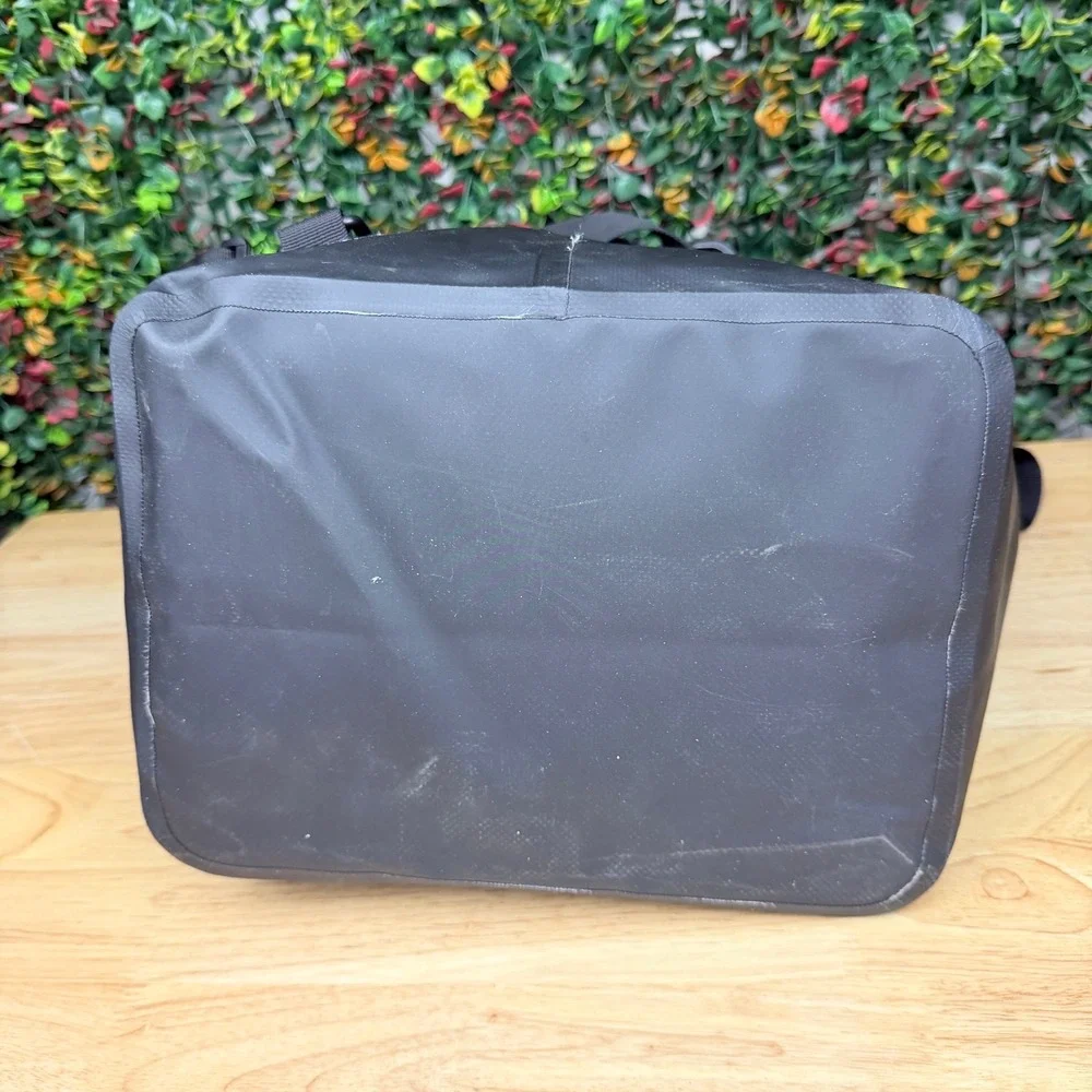 Huk Waterproof Roll Top Dry Bag Black Tarpaulin PVC Fishing Gear Padded Strap
